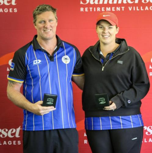 National mixed pairs silver medallists