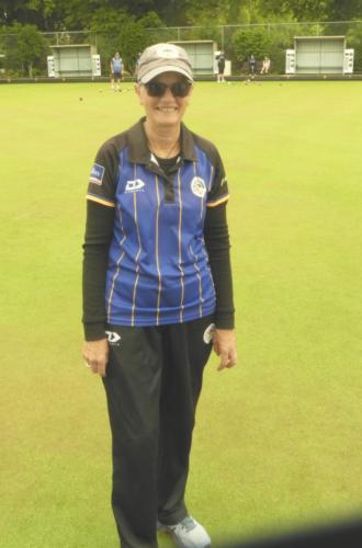 Singles champion Kim Rowlands